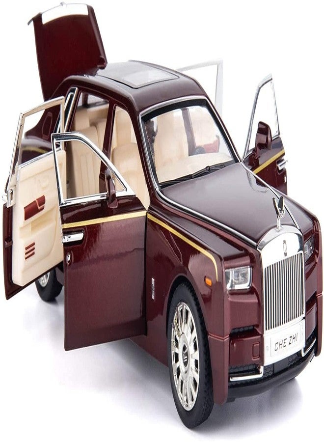 LONGMIRE Metal Pull Back Diecast Car Pull Back Car Model with Sound Light Boys Gifts Toys for Kids Pack of 1, Multicolor (1:24 Rolls Royce Phantom) - Image 5